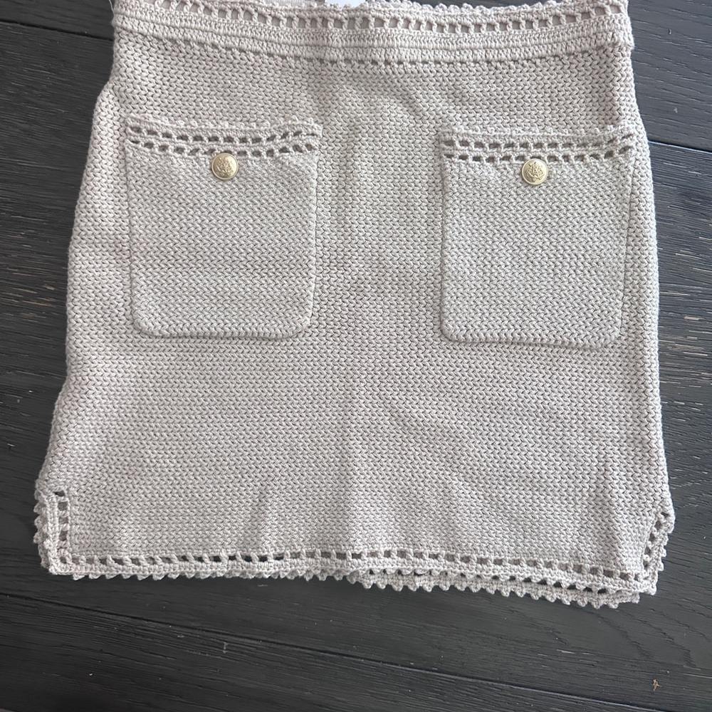 JCREW NWT - Elegant Beige Mini Knit Skirt size XS